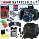 Canon PowerShot SX1IS 10 MP CMOS Digital Camera + 8GB Deluxe Accessory Kit