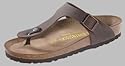 Birkenstock Thong ''Gizeh'' from Birkibuc in mocca with a narrow insole
