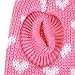 PanDaDa Puppy Dog Little Heart Pattern Knit Sweater Coat Jumper Jacket (XXS(Tag:XS), Pink)