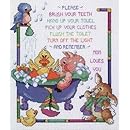 Janlynn Cross Stitch Kit, 12-Inch by 10-Inch, Bath Time Rules