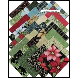 Benartex-ONCE-UPON-A-CHRISTMAS-5-Charm-Pack-Fabric-Squares