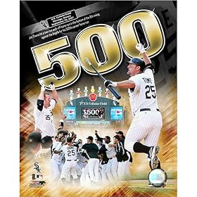 Photofile Chicago White Sox Jim Thome - 500 HR / Portrait Plus - Matted 8x10 Photo in Aluminum Frame