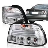 1997 - 2000 BMW E39 5-Series Chrome Housing Clear Taillights by HK5