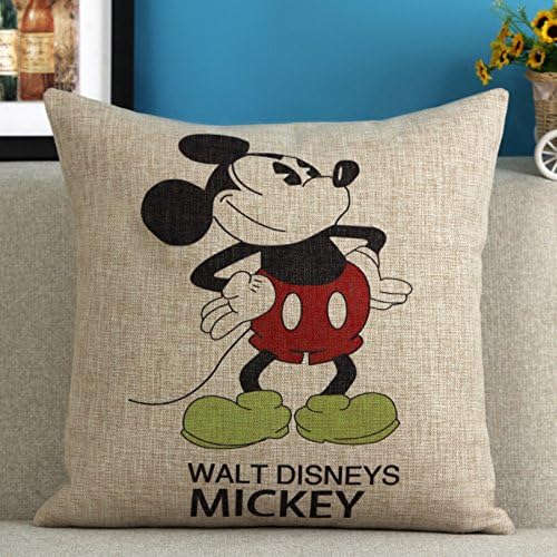 Denise Love sofa pillows,Mickey Mouse cotton blend linen one side 18x18inch TP4900
