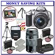 Canon EOS Rebel XSi (a.k.a. 450D) SLR Digital Camera Kit (Silver) with 18-55mm IS Lens + Canon EF 75-300mm f/4-5.6 III Telephoto Zoom Lens + Canon Speedlite 270EX Flash + Canon BG-E5 Battery Grip + Willoughby's 3-Year Extended Warranty Package