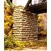 HO Single Deep Cut Stone Bridge Abutment