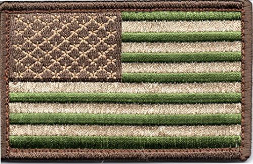 Multicam Green / Tan US Flag Velcro Backed Patch