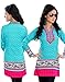 Gorgeous Trendy Tunic Kurti Top With Vibrant Multi Color designs