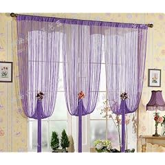 DVier Fadenvorhang Raumteiler lila Polyester BxH 300x295cm