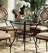 Basil Antique Brown Dining Table Base (Glass Top sold separately) By Powell Furniture