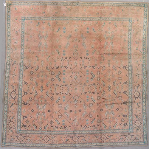 9x9 SQUARE ANTIQUE COTTON AGRA ORIENTAL AREA 
