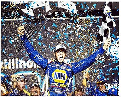 AUTOGRAPHED 2014 Chase Elliott #9 NAPA Racing (Nationwide Series) CHICAGO WIN (Victory Lane) Signed 8X10 NASCAR Glossy Photo w/ COA
