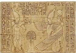 An Offering to Isis and Osiris Egyptian Wall Relief