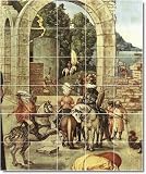 Albrecht Durer Religious Shower Tile Mural 20 | 21.25x25.5 using (30) 4.25x4.25 tiles