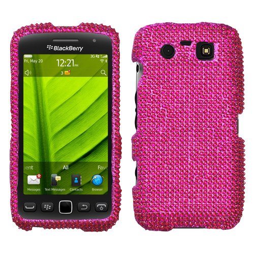 Hot Pink Diamante Protector Faceplate Cover(Diamante 2.0) For RIM BLACKBERRY 9850(Torch), 9860(Torch)