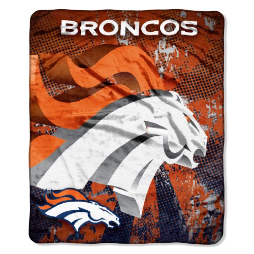 NFL Denver Broncos 50-Inch-by-60-Inch Micro Raschel Plush Throw 