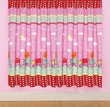 Character World Peppa Pig Polka Dot Curtains, 72 Inch