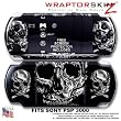 Chrome Skulls WraptorSkinz Skin and Screen Protector Kit fits Sony PSP 3000