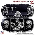 Chrome Skulls WraptorSkinz Skin and Screen Protector Kit fits Sony PSP 3000