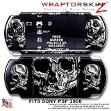 Thumbnail image for Chrome Skulls WraptorSkinz Skin and Screen Protector Kit fits Sony PSP 3000