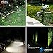 Syhonic 4 LED SuperBright 200 Lumen Waterproof Wireless All Weather Adaption Outdoor Solar Landscape SpotLights 2 Pack (Cool White)