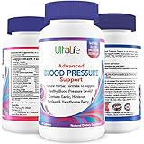 UltaLife's #1 BEST Advanced Blood Pressure Supplements are the BEST HIGH BLOOD PRESSURE PILLS to Lower Blood Pressure Naturally Without Side Effects + Proprietary Formula with Niacin, Hawthorn Berry, Forskolin, Uva Ursi, Olive Leaf, Garlic, Vitamin B-12 and Vitamin C Supports Weight Loss, Stress Relief and Lowering High Blood Pressure + Made in the USA + BUY 2 & Get FREE Shipping + Satisfaction Guaranteed or Your Money Back