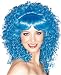 Halloween Wigs Curly Blue Costume Wig