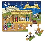 Happy Birthday Jesus Jigsaw Puzzle: Colorful 24 piece nativity puzzle