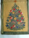 Image of Tischläufer Läufer Tischmitte mit geschmücktem Weihnachtsbaum von Ekelund
