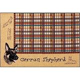 German Shepherd Dog Plaid Rug