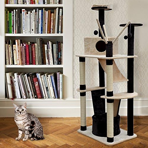 Deluxe 71" Sisal Cat Tree Tower Condo Scratcher Furniture Kitten House
