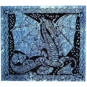 Blue Winged Dragon Tapestry 90 X 110
