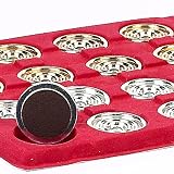 Valentino Giant 24K Gold/Silver Plated Backgammon Checkers From Italy