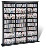 Triple Width Black Barrister Media Storage Tower By Prepac Furniture