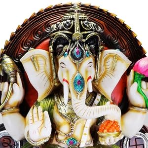 Large Intricate Design Colorful Ganesh Statue