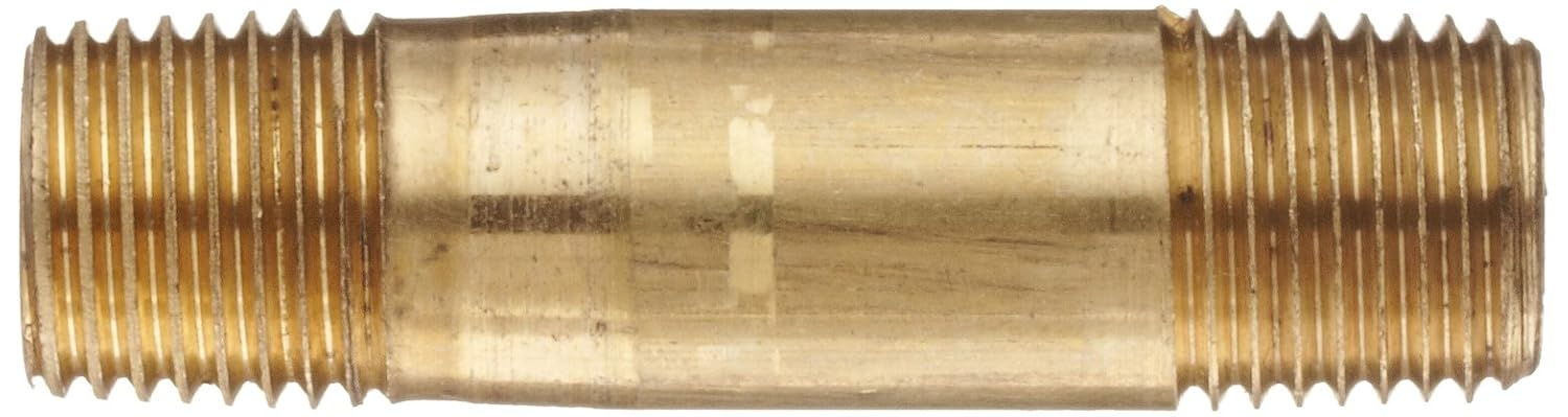 Anderson Metals Brass Pipe Fitting, Long Nipple, NPT Male ...