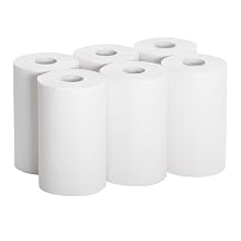 Georgia-Pacific 26610 SofPull Paper Towel Roll, 1-Ply Hardwound, 9" Width x 400' Length, White (Pack of 6)