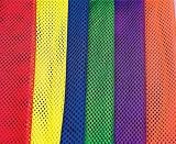 Sportime Heavy-Duty Mesh Storage Bags with Draw-String - 12 x 18 Inches - Set of 6 - Assorted Colors