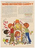 1970 Who Invented Candy? Health-tex Kids Clothes Print Ad