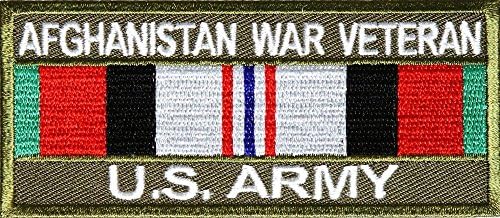 AFGHANISTAN WAR VETERAN US ARMY Embroidered Military Biker Saying Patch Vest Jacket Emblem