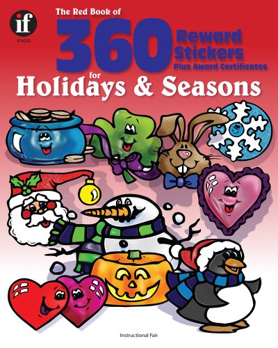 The Red Book of 360 Reward Stickers for Holidays and Seasons, Grades PK - 6
