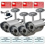 VideoSecu 4 Channel Network USB 2.0 DVR Security Camera System, including 4 Day Night Vision Security Cameras with Audio and 1 of 4 Channel Power Supply WAG