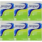 Propel Zero Calories Water Beverage Mix with Vitamins Kiwi Strawberry 10 Packets (Pack of 6)
