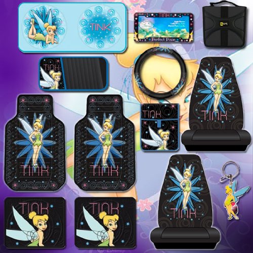 13 pcs Tinkerbell Tink Pixie Power Combo Set, Front & Rear Floor Mats