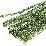 Bulk Buy of 300 Metallic Apple Green Tinsel Pipe Cleaners for Kids Crafts, Embellishing and Group Projects