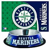 MLB Seattle Mariners Pet Bowl and Mat Combo