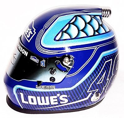 AUTOGRAPHED 2016 Jimmie Johnson #48 Team Lowes Racing (Beam Designs) Hendrick Motorsports Signed Lionel 1/3 Scale NASCAR Replica Collectible Mini Helmet with COA (Limited Edition!)