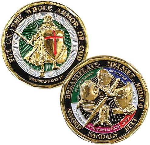 Colorized Armor of God Coin Ephesians Military