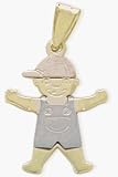 10 Karat Tri-Color 'BOY' Pendant