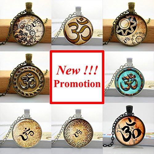 Pretty Lee 2015 New Fashion Glass Dome Necklace Om Necklace Yoga Jewelry Om Charm Glass Art Picture Necklace